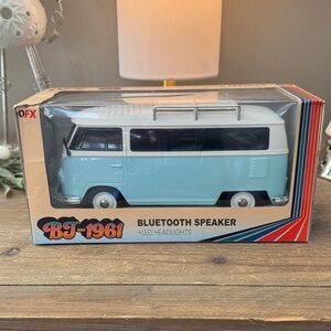 BT-1961 Blue and White Bluetooth Speaker